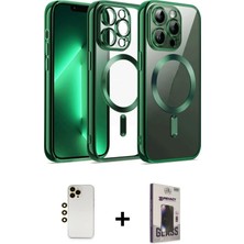 BUTİMAR'S iPhone 13 Pro Max Nova Işık Özel Seri - Siyah Bilvis Hayalet Cam Ekran Koruyucu + Gold Shine Kamera Lens