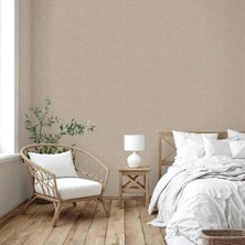 Adawall Muse Koleksiyonu 25106-2 Krem Bej Textile Dokulu Duvar Kağıdı 1.06X15.6M, 16.5m²
