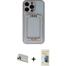 BUTİMAR'S iPhone 13 Pro Max Kozmos Minimal Prime - Siyah 6d Mat Seramik Hayalet Nano Ekran Koruyucu + Beyaz Rainbow Kamera Lens Koruma Cam