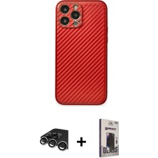 BUTİMAR'S iPhone 13 Pro Max Ahenk Işık - Siyah Bilvis Hayalet Cam Ekran Koruyucu + Gümüş Raze Metal Kamera Lens