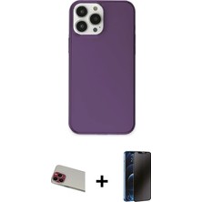 BUTİMAR'S iPhone 13 Pro Max Kutup Doku Koleksiyonu - Siyah 3D Antistatik Hayalet Cam Ekran Koruyucu + Kırmızı Rainbow Kamera Lens Koruma Cam