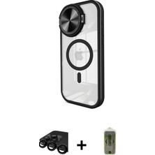 BUTİMAR'S iPhone 15 Pro Max Kıvılcım Modern Koleksiyonu - Siyah Joko Magic 5d Hayalet Cam + Siyah Raze Metal Kamera Lens