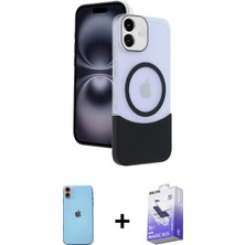 BUTİMAR'S iPhone 11 Kozmos Form Özel Seri - Siyah Bilvis 5in1 5d Magic Hayalet Cam Ekran Koruyucu + Turuncu Neon Fosforlu Kamera Lens