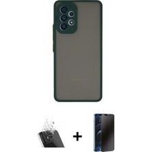 BUTİMAR'S Galaxy A53 5g Ahenk Çizgi Serisi - Siyah 3D Antistatik Hayalet Cam Ekran Koruyucu + Şeffaf Kamera Lens Koruma Cam