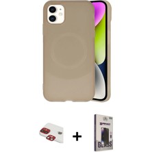BUTİMAR'S iPhone 11 Ufuk Serisi - Siyah Bilvis Hayalet Cam Ekran Koruyucu + Kırmızı Pers Alüminyum Kamera Lens
