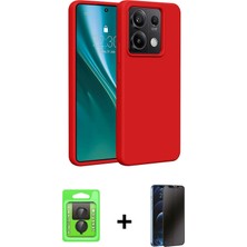 BUTİMAR'S Redmi Note 13 Pro 4g Kozmos Yansıma Özel Seri - Siyah 3D Antistatik Hayalet Cam Ekran Koruyucu + Siyah Raze Metal Kamera Lens