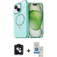 BUTİMAR'S iPhone 14 Kıvılcım Form Prime - Şeffaf Royal Nano Ekran Koruyucu + Gümüş Pvd Metal Kamera Lens