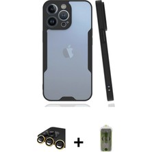 BUTİMAR'S iPhone 14 Pro Atlas Asil Serisi - Siyah Joko Magic 5d Hayalet Cam + Gold Raze Metal Kamera Lens