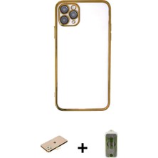 BUTİMAR'S iPhone 11 Pro Max Vadi Minimal - Siyah Joko Magic 5d Hayalet Cam + Sarı Renkli Kamera Lens Koruma Cam