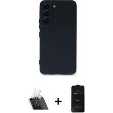 BUTİMAR'S Galaxy S23 Plus Ahenk Serisi - Siyah 6d Antistatik Mat Seramik Hayalet Nano Ekran Koruyucu + Şeffaf Kamera Lens Koruma Cam