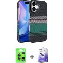 BUTİMAR'S iPhone 17 Doruk Serisi - Siyah Bilvis 5in1 5d Magic Hayalet Cam Ekran Koruyucu + Gri Raze Metal Kamera Lens