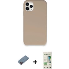 BUTİMAR'S iPhone 11 Pro Max Zirve Modern Özel Seri - Siyah 20D Premium Cam Ekran Koruyucu + Pembe Shine Kamera Lens Koruma Cam