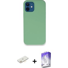 BUTİMAR'S iPhone 12 Zirve Modern Özel Seri - Siyah Bilvis 5in1 3D Magic Cam Ekran Koruyucu + Sarı Renkli Kamera Lens Koruma Cam