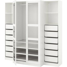 IKEA Beyaz Modern Kapaklı Gardırop