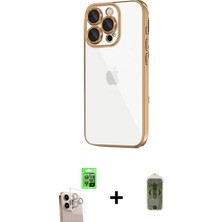 BUTİMAR'S iPhone 16 Pro Max Vadi Minimal - Siyah Joko Magic 5d Hayalet Cam + Natural Grey Raze Metal Kamera Lens