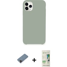 BUTİMAR'S iPhone 11 Pro Max Zirve Modern Özel Seri - Siyah 20D Premium Cam Ekran Koruyucu + Siyah Metal Kamera Lens Koruma Cam