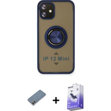 BUTİMAR'S iPhone 12 Yörünge Çizgi - Siyah Bilvis 5in1 5d Magic Hayalet Cam Ekran Koruyucu + Gold Metal Kamera Lens Koruma Cam