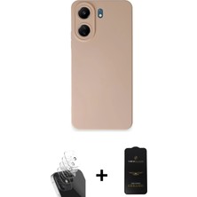 BUTİMAR'S Redmi 13C Ahenk Serisi - Siyah 6d Antistatik Mat Seramik Hayalet Nano Ekran Koruyucu + Şeffaf Kamera Lens Koruma Cam
