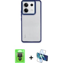 BUTİMAR'S Redmi Note 13 Pro 4g Nova Işık Serisi - Siyah 3D Antistatik Seramik Nano Ekran Koruyucu + Siyah Raze Metal Kamera Lens
