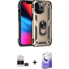 BUTİMAR'S iPhone 14 Pro Max Ahenk Klasik Koleksiyonu - Siyah Bilvis 5in1 5d Magic Hayalet Cam Ekran Koruyucu + Siyah Bilvis Titan Kamera Lens