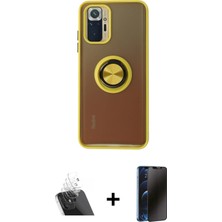 BUTİMAR'S Redmi Note 10 Yörünge Çizgi - Siyah 3D Antistatik Hayalet Cam Ekran Koruyucu + Şeffaf Kamera Lens Koruma Cam