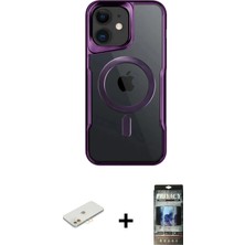 BUTİMAR'S iPhone 11 Yadigar Klasik Özel Seri - Siyah 34D Hayalet Izgaralı Cam + Turuncu Renkli Kamera Lens Koruma Cam