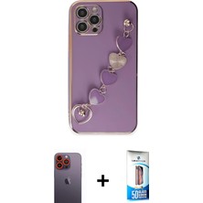 BUTİMAR'S iPhone 12 Pro Max Nova Işık Prime - Siyah 5d Eko Cam Ekran Koruyucu + Turuncu Neon Fosforlu Kamera Lens