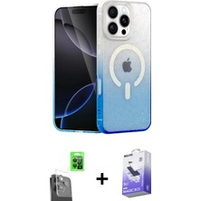 BUTİMAR'S iPhone 16 Pro Eksen Minimal Özel Seri - Siyah Bilvis 5in1 5d Magic Hayalet Cam Ekran Koruyucu + Siyah Raze Metal Kamera Lens