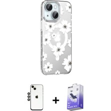 BUTİMAR'S iPhone 14 Yörünge Işık Prime - Siyah Bilvis 5in1 5d Magic Hayalet Cam Ekran Koruyucu + Siyah Shine Kamera Lens