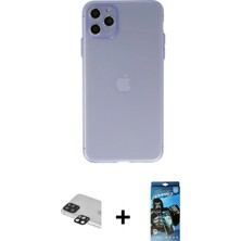 BUTİMAR'S iPhone 11 Pro Max Atlas Minimal Prime - Siyah 34D Izgaralı Cam + Siyah Pers Alüminyum Kamera Lens