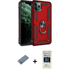 BUTİMAR'S iPhone 11 Pro Ahenk Klasik Koleksiyonu - Siyah 5d Hayalet Cam Ekran Koruyucu + Gümüş Shine Kamera Lens Koruma Cam