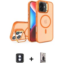 BUTİMAR'S iPhone 16 Akış Form - Siyah Bilvis Hayalet Cam Ekran Koruyucu + Mavi Pvd Metal Kamera Lens
