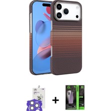 BUTİMAR'S iPhone 17 Pro Max Doruk Serisi - Siyah 360 Mat Full Body Arka Koruyucu + Gümüş Bilvis Titan Kamera Lens