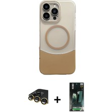 BUTİMAR'S iPhone 14 Pro Max Kozmos Form Özel Seri - Siyah 360 Mat Full Body Arka Koruyucu + Gold Raze Metal Kamera Lens