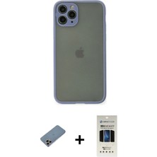 BUTİMAR'S iPhone 11 Pro Ahenk Çizgi Serisi - Siyah 5d Hayalet Cam Ekran Koruyucu + Gökkuşağı Shine Kamera Lens Koruma Cam