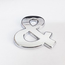 Cemax &amp; Işareti 3,75 cm Krom Yapışkanlı