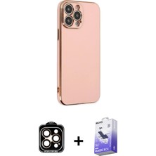 BUTİMAR'S iPhone 14 Pro Max Yankı Serisi - Siyah Bilvis 5in1 5d Magic Hayalet Cam Ekran Koruyucu + Turuncu Pvd Metal Kamera Lens