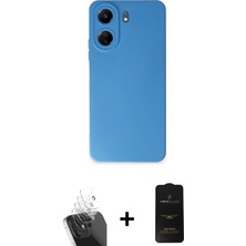 BUTİMAR'S Redmi 13C Ahenk Serisi - Siyah 6d Antistatik Mat Seramik Hayalet Nano Ekran Koruyucu + Şeffaf Kamera Lens Koruma Cam