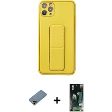 BUTİMAR'S iPhone 11 Pro Max Akış Doku - Siyah 360 Mat Full Body Arka Koruyucu + Gold Shine Kamera Lens Koruma Cam