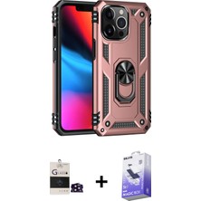 BUTİMAR'S iPhone 14 Pro Max Ahenk Klasik Koleksiyonu - Siyah Bilvis 5in1 5d Magic Hayalet Cam Ekran Koruyucu + Siyah Bilvis Titan Kamera Lens