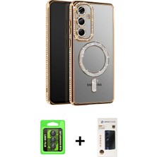 BUTİMAR'S Galaxy S26 Plus Siluet Işık Serisi - Siyah 3D Antistatik Hayalet Cam Ekran Koruyucu + Siyah Raze Metal Kamera Lens