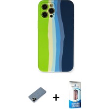 BUTİMAR'S iPhone 12 Pro Max Yadigar Çizgi - Siyah 5d Eko Cam Ekran Koruyucu + Siyah Shine Kamera Lens Koruma Cam