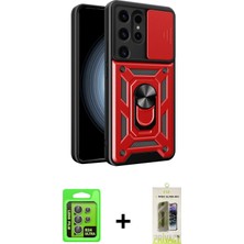 BUTİMAR'S Galaxy S24 Ultra Ahenk Klasik - Siyah Joko Magic 5d Hayalet Cam + Gri Raze Metal Kamera Lens