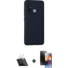 BUTİMAR'S Redmi 12C Ahenk Serisi - Siyah 3D Antistatik Mat Seramik Nano Ekran Koruyucu + Şeffaf Kamera Lens Koruma Cam