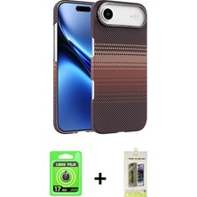 BUTİMAR'S iPhone 17 Air Doruk Serisi - Siyah Joko Magic 5d Hayalet Cam + Gold Raze Metal Kamera Lens