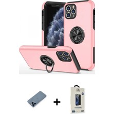 BUTİMAR'S iPhone 11 Pro Max Odak Form Prime - Siyah Bilvis Hayalet Cam Ekran Koruyucu + Mavi Metal Kamera Lens Koruma Cam