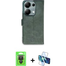 BUTİMAR'S Redmi Note 13 Pro 4g Siluet Işık Serisi - Siyah 3D Antistatik Seramik Nano Ekran Koruyucu + Siyah Raze Metal Kamera Lens