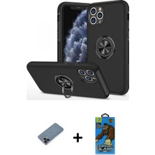 BUTİMAR'S iPhone 11 Pro Max Odak Form Prime - Siyah 18D Cam Ekran Koruyucu + Siyah Metal Kamera Lens Koruma Cam