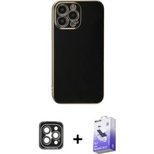 BUTİMAR'S iPhone 15 Pro Max Yankı Serisi - Siyah Bilvis 5in1 5d Magic Hayalet Cam Ekran Koruyucu + Gri Pvd Metal Kamera Lens