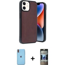 BUTİMAR'S iPhone 11 Kıvılcım Işık Serisi - Siyah 34D Hayalet Izgaralı Cam + Turuncu Neon Fosforlu Kamera Lens